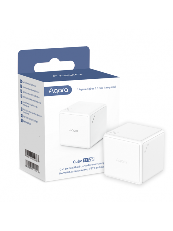 Xiaomi Aqara "Cube T1 Pro (CTP-R01)" - Contrôleur de scène Zigbee, compatible Alexa et HomeKit Xiaomi Aqara "Cube T1 Pro (CTP-R01)" - Contrôleur de scène Zigbee, compatible Alexa et HomeKit