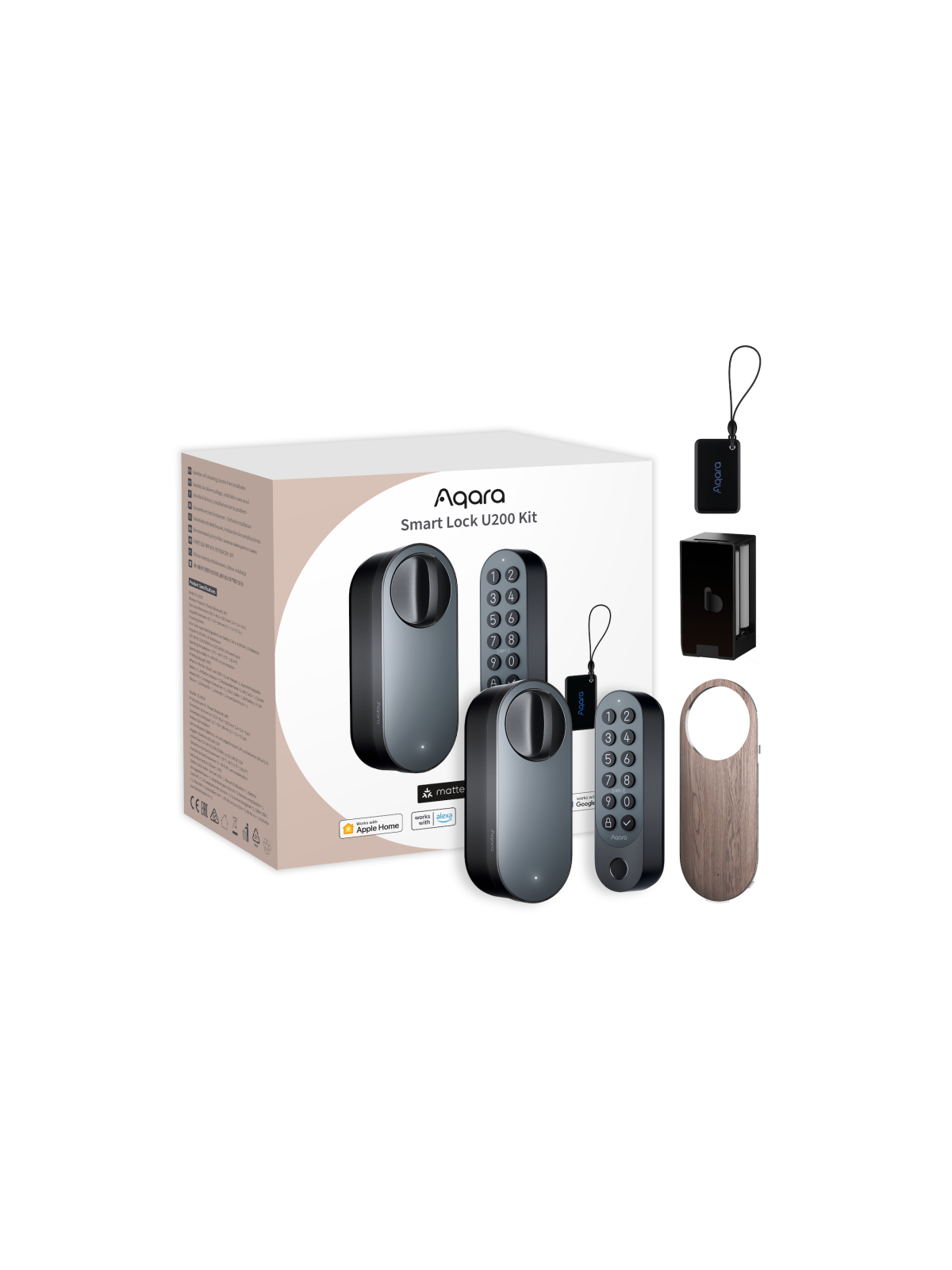 Xiaomi Aqara "Smart Lock U200 - EL-D02D" - Kit serrure connectée et clavier à code - Matter (Over Thread)