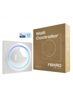 Fibaro Walli Controller FGWCEU-201 - Bouton mural émetteur à pile Z-Wave Plus V2 avec capteur de température intégré
