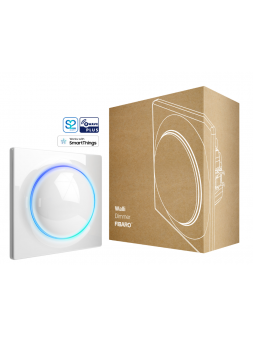 Fibaro Walli Dimmer FGWDEU-111 - Interrupteur variateur de lumière sans neutre Z-Wave+ avec mesure de consommation