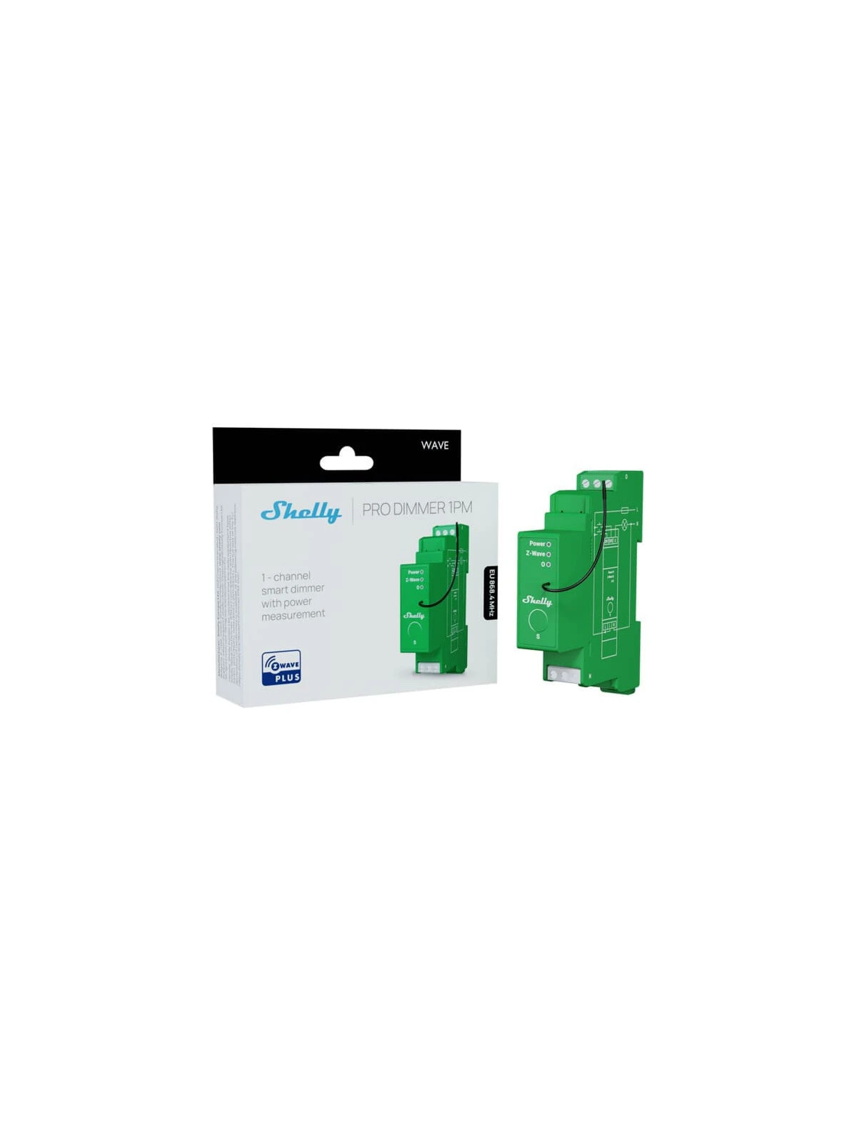 Qubino Shelly "Wave Pro Dimmer 1PM" - Module variateur 200W format DIN Z-Wave+ série 800