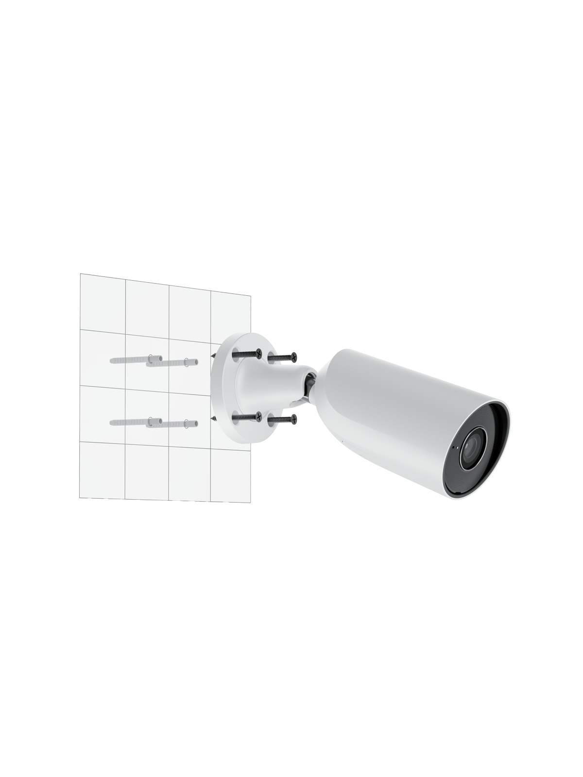 AJAX BulletCam - Caméra de surveillance IP extérieure filaire optimisé par l'IA, 5Mpx et lentille 2,8mm, compatible alarmes AJAX