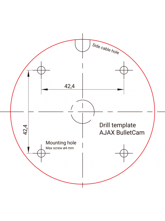 AJAX BulletCam - Caméra de surveillance IP extérieure filaire optimisé par l'IA, 5Mpx et lentille 2,8mm, compatible alarmes AJAX