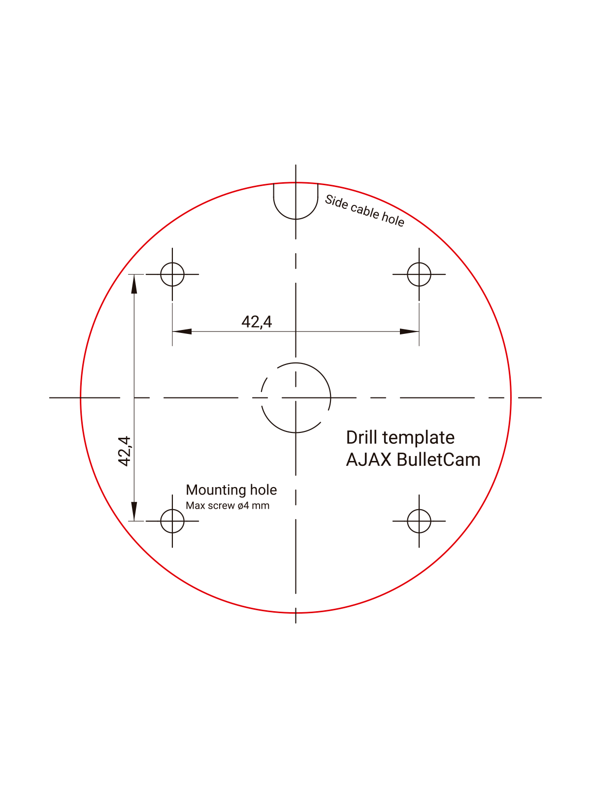AJAX BulletCam - Caméra de surveillance IP extérieure filaire optimisé par l'IA, 5Mpx et lentille 2,8mm, compatible alarmes AJAX