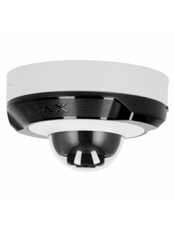 AJAX DomeCam Mini - Caméra dôme de surveillance IP extérieure filaire optimisé par l'IA, 5Mpx et lentille 4mm, compatible AJAX