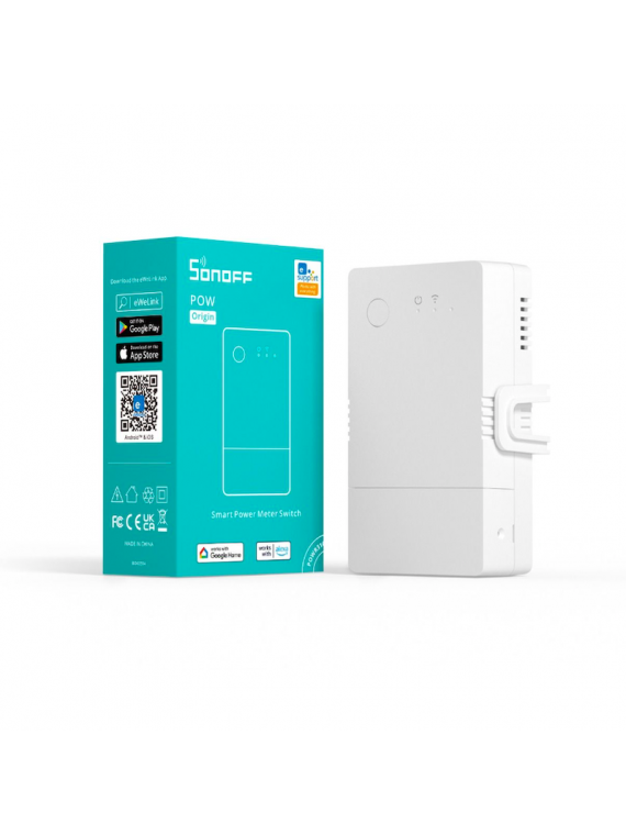 Sonoff POW Origin POWR316 - Contacteur 16A WiFi + mesure de consommation, support DIN - Compatible eWelink