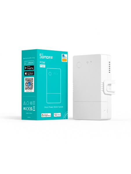 Sonoff POW Origin POWR316 - Contacteur 16A WiFi + mesure de consommation, support DIN - Compatible eWelink