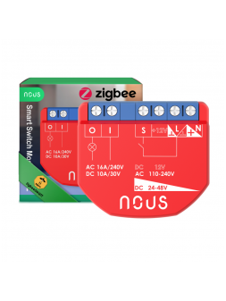 NOUS B1Z - Micromodule ZigBee 1 sortie contact sec ON/OFF 16A - Compatible Tuya, Jeedom, HomeAssistant, etc...