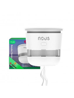 NOUS E8 - Détecteur de fumée ZigBee - DAAF (norme EN14604) - Compatible Tuya, Lidl Home, Jeedom, HomeAssistant, etc..