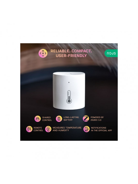 NOUS E5 - Capteur de température et d'humidité ZigBee - Compatible Tuya, eedomus, Jeedom, HomeAssistant, etc..