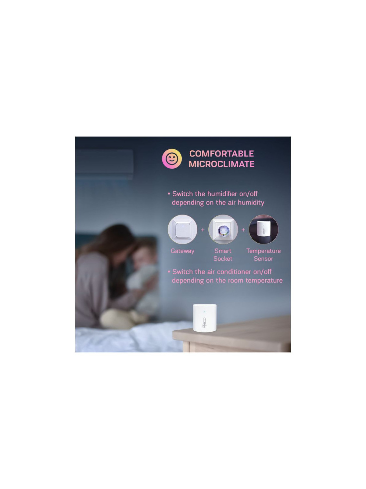 NOUS E5 - Capteur de température et d'humidité ZigBee - Compatible Tuya, eedomus, Jeedom, HomeAssistant, etc..