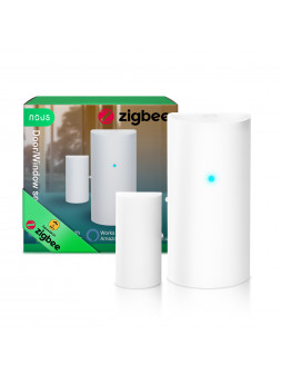 NOUS E3 - Détecteur d'ouverture de porte et fenêtre ZigBee - Compatible Tuya, Jeedom, HomeAssistant, Homey, etc..