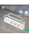 NOUS A5 - Multiprise WiFi avec 3 prises 15A + mesure de conso et 3 ports USB - Compatible Tuya, Google Home, Alexa, etc..