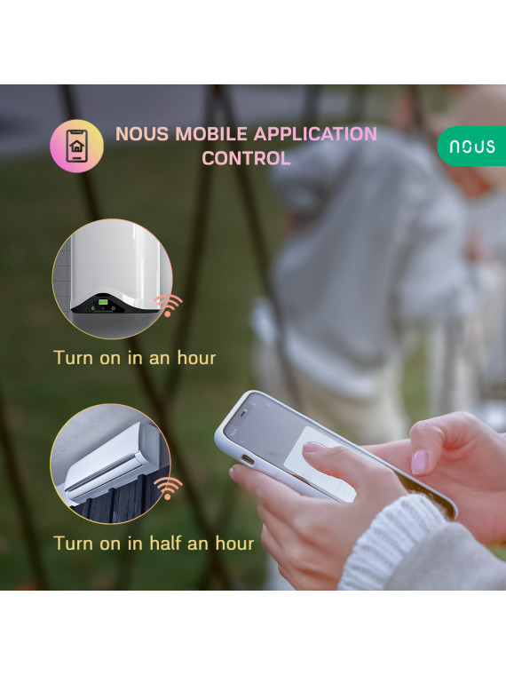 NOUS A7 - Prise WiFi ON/OFF 16A avec mesure de consommation - Compatible Tuya, Google Home, Amazon Alexa, etc