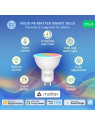 NOUS P8 - Ampoule WiFi GU10 couleur RGBW + Blanc froid et chaud - Compatible Matter, Google Home, Amazon Alexa, etc..