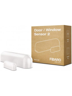 Fibaro FGDW-002 "Door/Window Sensor 2" - Détecteur Z-Wave+ d'ouverture de porte et fenêtre avec sonde de température intégrée