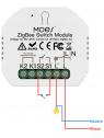 Moes "ZM-104-L-MS" - Micromodule ZigBee relais ON/OFF sans neutre 5A - Compatible Tuya, Lidl Home, Jeedom, HomeAssistant, etc...