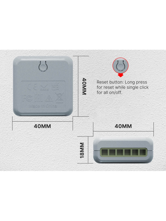 Moes "ZM-105-M-MS" - Micromodule Mini ZigBee variateur de lumière - Compatible Tuya, Lidl Home, Jeedom, HomeAssistant, etc...