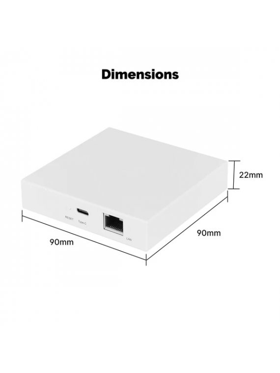Moes "MZHUB-MS" - Passerelle (box) domotique Ethernet - ZigBee 3 pour Tuya Smart Life + Matter Over Thread