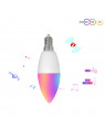 Moes "ZB-TDC5-RCW-E14-MS" - Ampoule ZigBee E14 couleur RGBW + blanc chaud et froid - Compatible Tuya Smart Life Moes "ZB-TDC5-RCW-E14-MS" - Ampoule ZigBee E14 couleur RGBW + blanc chaud et froid - Compatible Tuya Smart Life