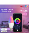 Moes "ZB-TDC5-RCW-E14-MS" - Ampoule ZigBee E14 couleur RGBW + blanc chaud et froid - Compatible Tuya Smart Life Moes "ZB-TDC5-RCW-E14-MS" - Ampoule ZigBee E14 couleur RGBW + blanc chaud et froid - Compatible Tuya Smart Life