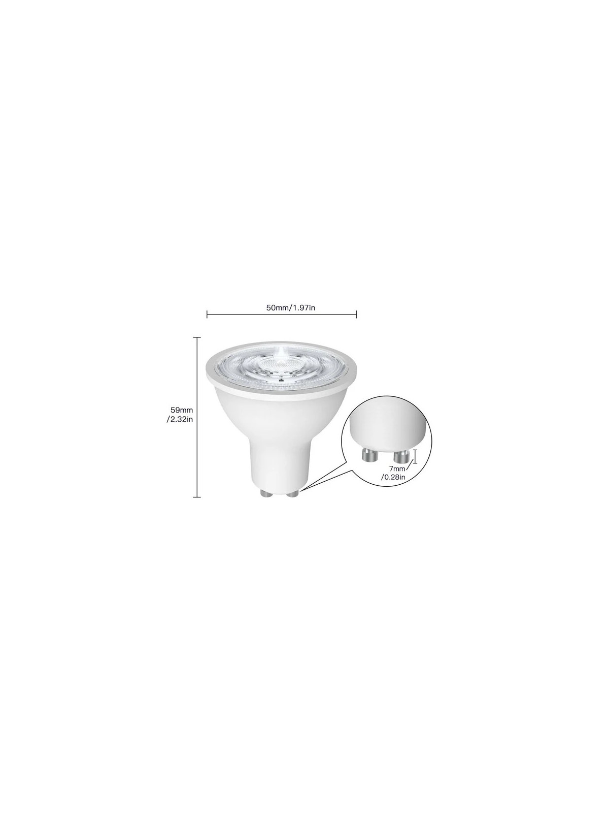 Moes "ZB-TD5-RCW-GU10-MS" - Ampoule ZigBee GU10 couleur RGBW + blanc chaud et froid - Compatible Tuya Smart Life
