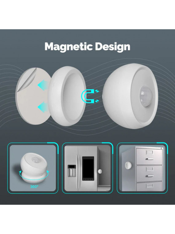 Moes "ZSS-S01-PIR-C-MS" - Détecteur de mouvement ZigBee avec base magnétique - Compatible Tuya Smart Life et Lidl Home