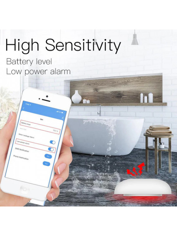 Moes "ZSS-QY-WL-C-MS" - Détecteur d'inondation / fuite d'eau ZigBee - Compatible Tuya Smart Life, Lidl Home, Jeedom etc... Moes "ZSS-QY-WL-C-MS" - Détecteur d'inondation / fuite d'eau ZigBee - Compatible Tuya Smart Life, Lidl Home, Jeedom etc...