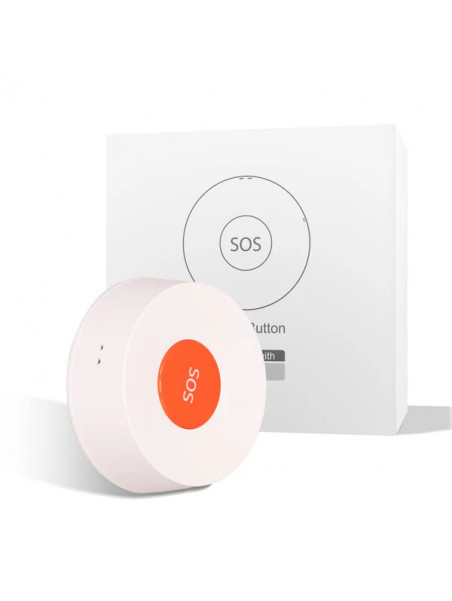 Moes "ZSS-Z-SOS-C-EN" - Bouton d'urgence / SOS / Déclencheur de scène ZigBee - Compatible Tuya Smart Life
