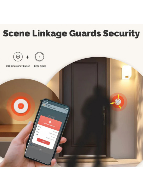 Moes "ZSS-Z-SOS-C-EN" - Bouton d'urgence / SOS / Déclencheur de scène ZigBee - Compatible Tuya Smart Life Moes "ZSS-Z-SOS-C-EN" - Bouton d'urgence / SOS / Déclencheur de scène ZigBee - Compatible Tuya Smart Life