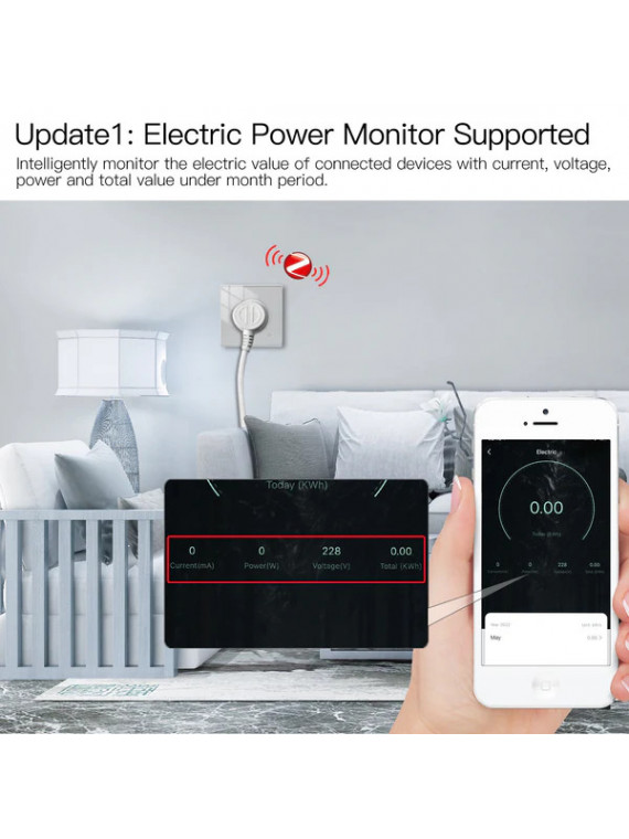 Moes "ZK-FR16M-XX-MS" - Prise encastrée connectée ZigBee - Compatible Tuya Smart Life, eedomus, Home Assistant, etc...