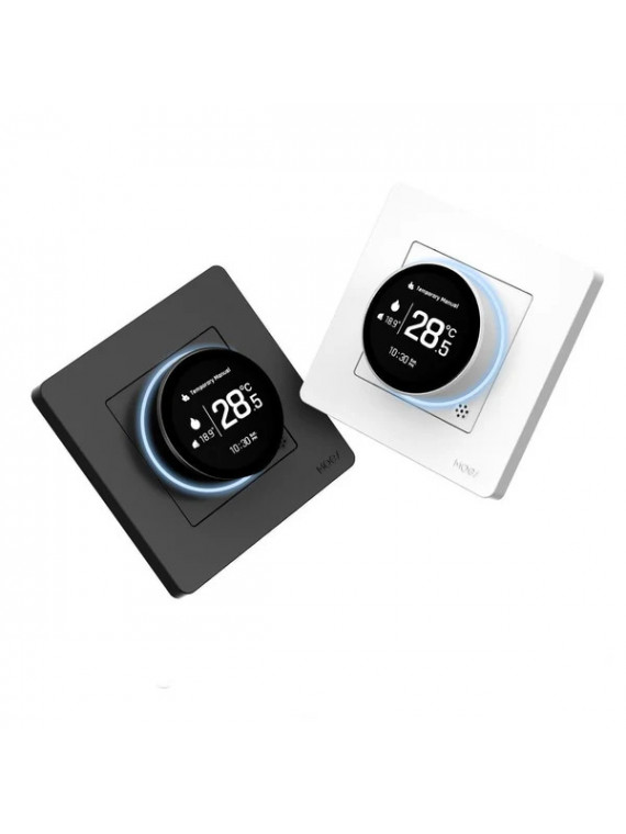 Moes "ZHT-SR-GA-XX-MS" - Thermostat ZigBee pour plancher chauffant Hydraulique - Compatible Tuya Smart Life, Lidl Home, Jeedom