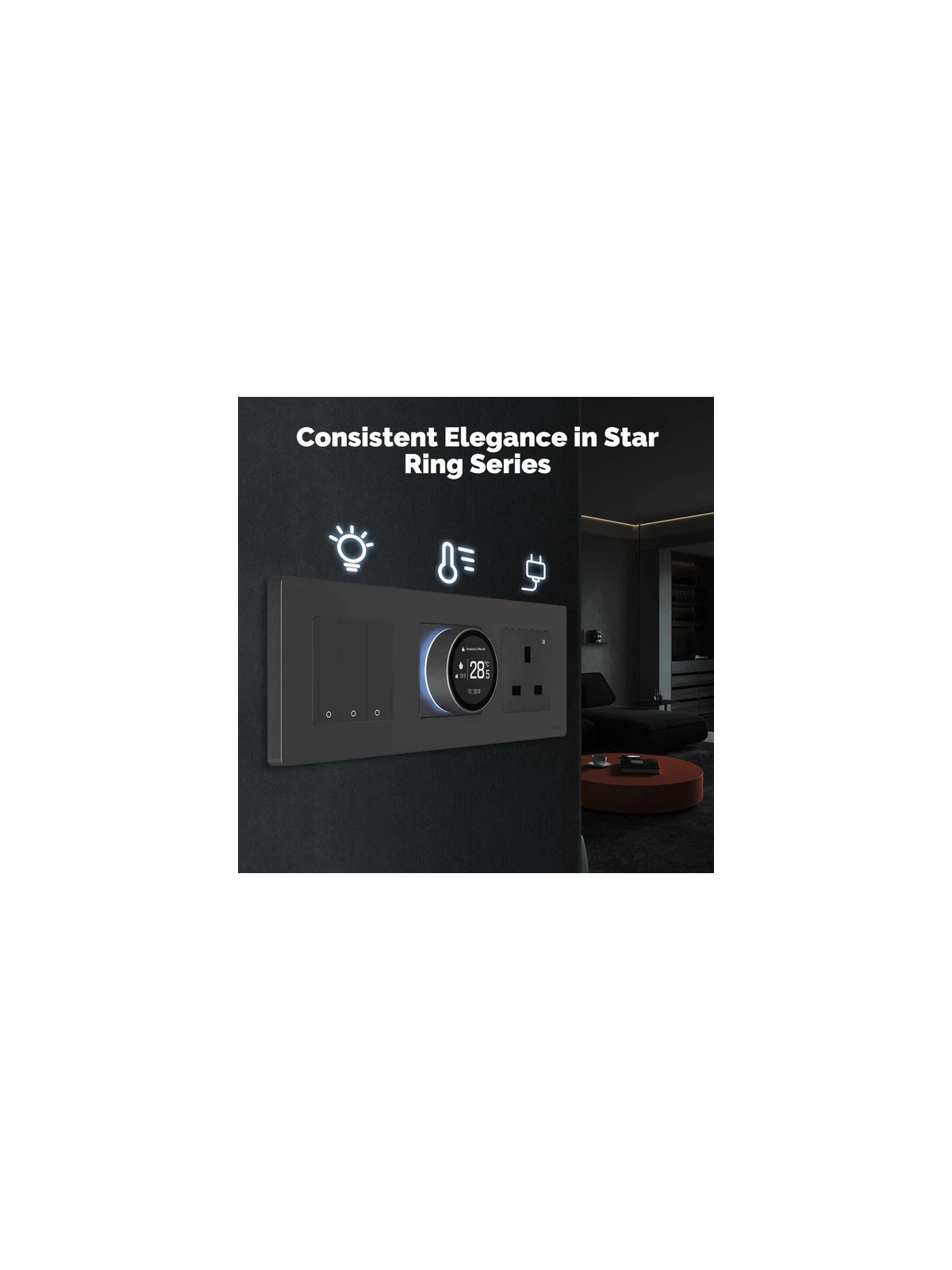 Moes "ZHT-SR-GA-XX-MS" - Thermostat ZigBee pour plancher chauffant Hydraulique - Compatible Tuya Smart Life, Lidl Home, Jeedom
