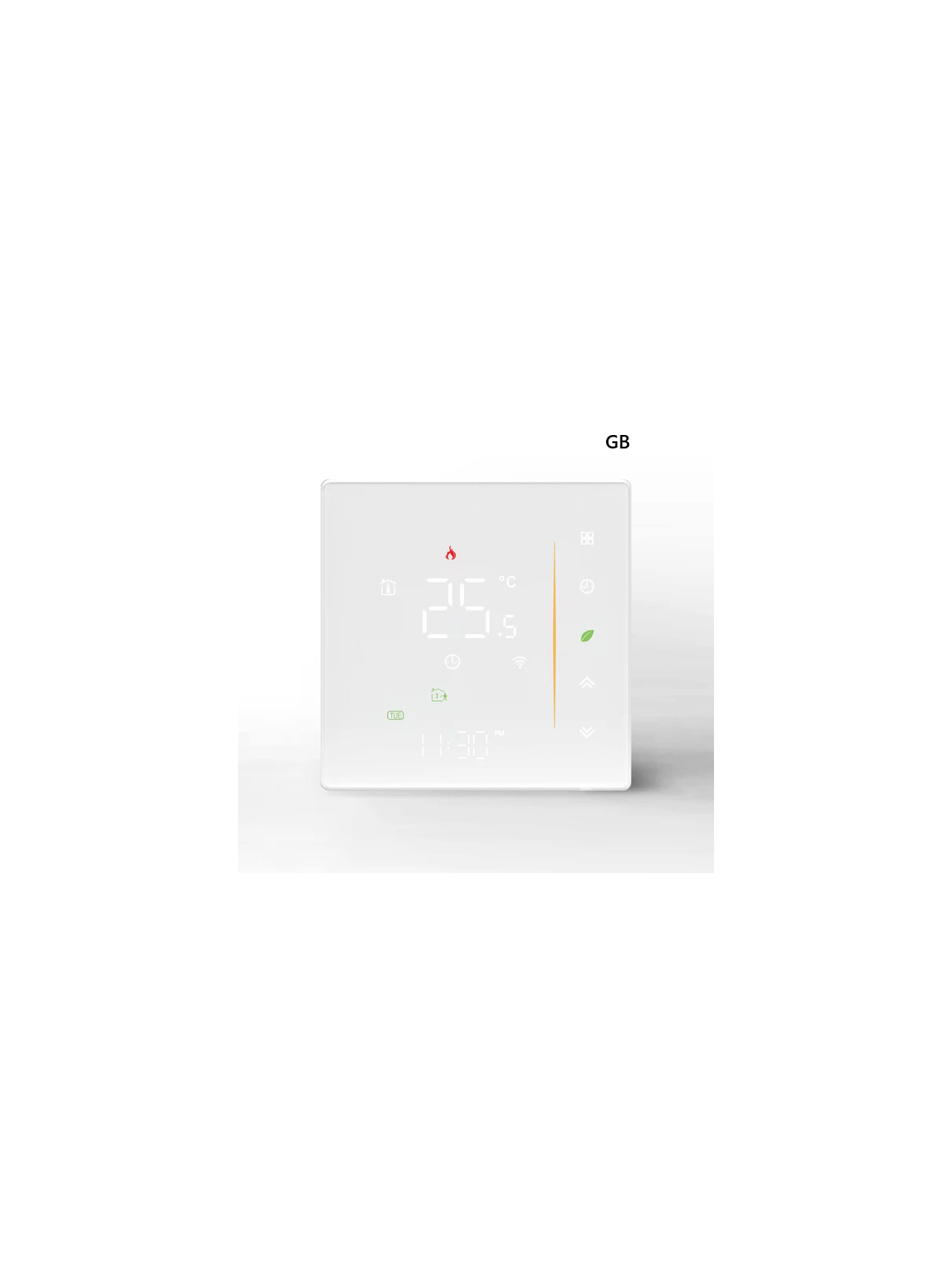 Moes "ZHT-006-GB-XX-MS" - Thermostat tactile ZigBee pour plancher chauffant électrique - Compatible Tuya Smart Life, Lidl Home