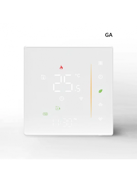 Moes "ZHT-006-GA-XX-MS" - Thermostat tactile ZigBee pour plancher chauffant hydraulique - Compatible Tuya Smart Life, Lidl Home