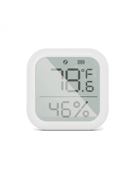 Moes "ZSS-KB-TH-LX-C-MS" - Capteur ZigBee de température et d'humidité avec écran -Compatible Tuya Smart Life, Lidl Home, Jeedom