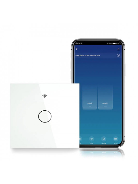 Moes "ZS-EU1-XX-MS" - Interrupteur ZigBee pour éclairage à câblage avec ou sans neutre - Compatible Tuya Smart Life Moes "ZS-EU1-XX-MS" - Interrupteur ZigBee pour éclairage à câblage avec ou sans neutre - Compatible Tuya Smart Life