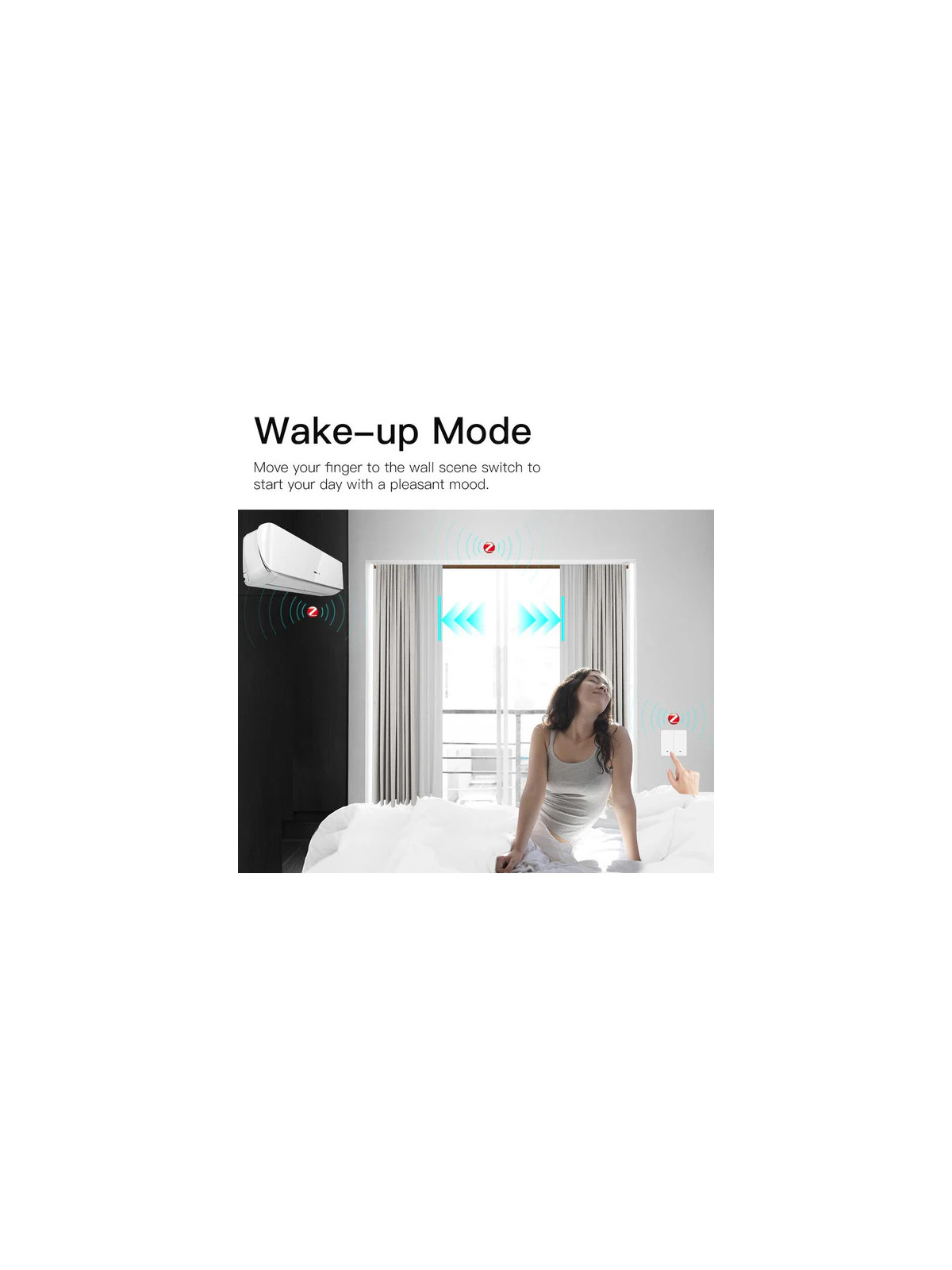 Moes "ZT-B-EU2-MS" - Interrupteur émetteur mural / contrôleur de scènes ZigBee à 2 boutons - Compatible Tuya Smart, Lidl Home