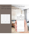 Moes "ZT-B-EU2-MS" - Interrupteur émetteur mural / contrôleur de scènes ZigBee à 2 boutons - Compatible Tuya Smart, Lidl Home
