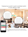 Moes "ZT-B-EU2-MS" - Interrupteur émetteur mural / contrôleur de scènes ZigBee à 2 boutons - Compatible Tuya Smart, Lidl Home