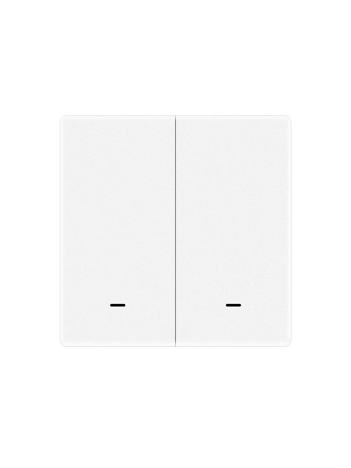 Moes "ZT-B-EU2-MS" - Interrupteur émetteur mural / contrôleur de scènes ZigBee à 2 boutons - Compatible Tuya Smart, Lidl Home