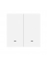 Moes "ZT-B-EU2-MS" - Interrupteur émetteur mural / contrôleur de scènes ZigBee à 2 boutons - Compatible Tuya Smart, Lidl Home