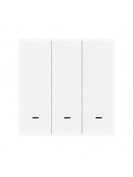 Moes "ZT-B-EU3-MS" - Interrupteur émetteur mural / contrôleur de scènes ZigBee à 3 boutons - Compatible Tuya Smart, Lidl Home