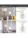 Moes "ZS-B-EU1-WH-MS" - Interrupteur 1 sortie ZigBee pour éclairage à câblage avec ou sans neutre - Compatible Tuya Smart Life
