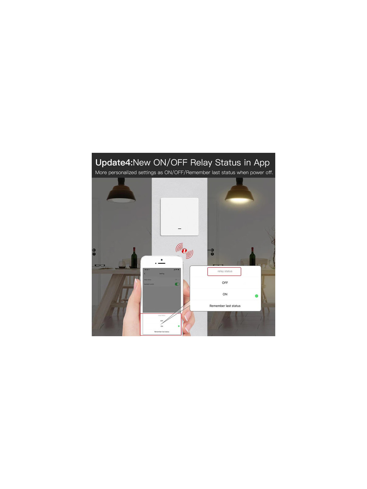 Moes "ZS-B-EU1-WH-MS" - Interrupteur 1 sortie ZigBee pour éclairage à câblage avec ou sans neutre - Compatible Tuya Smart Life