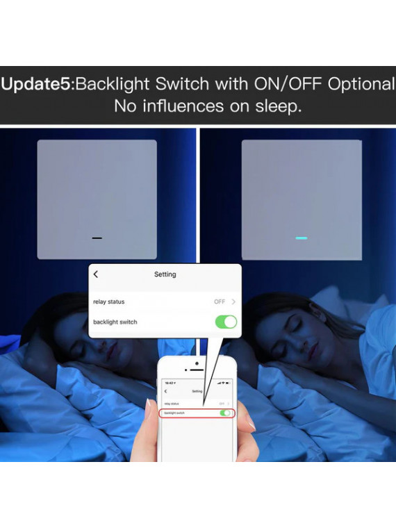 Moes "ZS-B-EU1-WH-MS" - Interrupteur 1 sortie ZigBee pour éclairage à câblage avec ou sans neutre - Compatible Tuya Smart Life
