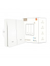 Moes "ZS-B-EU2-XX-MS" - Interrupteur 2 sorties ZigBee pour éclairage à câblage avec ou sans neutre - Compatible Tuya SmartLife