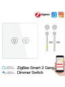 Moes "ZS-EUD1-XX-MS" - Interrupteur 1 sortie variateur de lumière avec neutre ZigBee - Compatible Tuya Smart Life