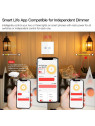 Moes "ZS-EUD1-XX-MS" - Interrupteur 1 sortie variateur de lumière avec neutre ZigBee - Compatible Tuya Smart Life