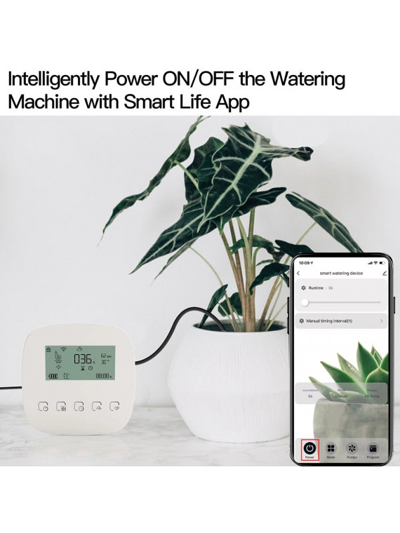 Moes "WWP-BY-908" - Système d'arrosage WiFi par microgouttes pour plantes - Compatible Tuya Smart Life, Alexa et Google Home